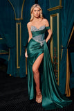 STRAPLESS RHINESTONE CORSET GOWN