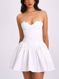 SASHA WHITE LACE BUSTIER MINI DRESS