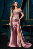 STRAPLESS RHINESTONE CORSET GOWN