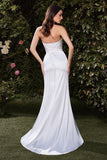 SATIN STRAPLESS BRIDAL GOWN