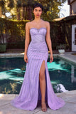 FITTED STRAPLESS EMBELLISHED GOWN