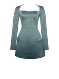 GABELLA DARK GREEN A MINE MINI DRESS