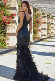 Biltmore Gown - Black Feather