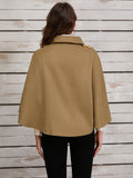 Collared Neck Cropped Cape Top Jacket