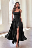 SATIN A LINE GOWN