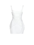 Tais Pearl Beaded Cocoon Shape Sleeveless Mini Dress