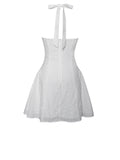 JOANNA WHITE MINI ABITO CON SCOLLO A V E OCCHIELLI