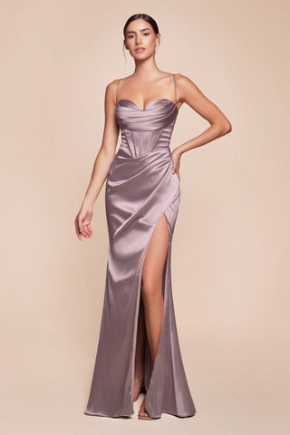 TAUPE CORSET GOWN