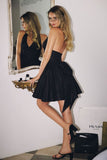GLITTER HALTER BOW BACK MINI DRESS