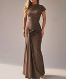 BODYCON RUCHED MAXI GOWN