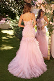 LACE & TULLE PINK MERMAID GOWN