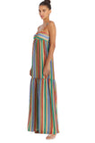 AMANDA UPRICHARD SIMA MAXI IN RAINBOW STRIPE DRESS