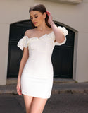 Robe courte Felicia - Blanche