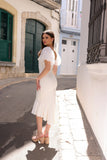 Diana Midi Dress - White