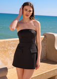 Robe courte Ellis - Noir