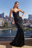 FITTED SEQUIN MERMAID GOWN