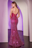 FITTED SEQUIN GOWN