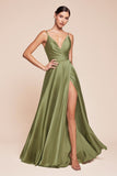 SOFT SATIN A LINE SWEETHEART NECKLINE GOWN