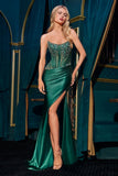 STRAPLESS SCOOP NECK CORSET GOWN