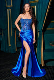 MESH CORSET EMBELLISHED GOWN