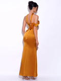 GOLD DUCHESS SATIN GOWN