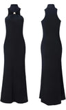 BROOCH HALTER LOOK MAXI DRESS