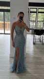 EMBELLISHED CRYSTAL POINT GOWN