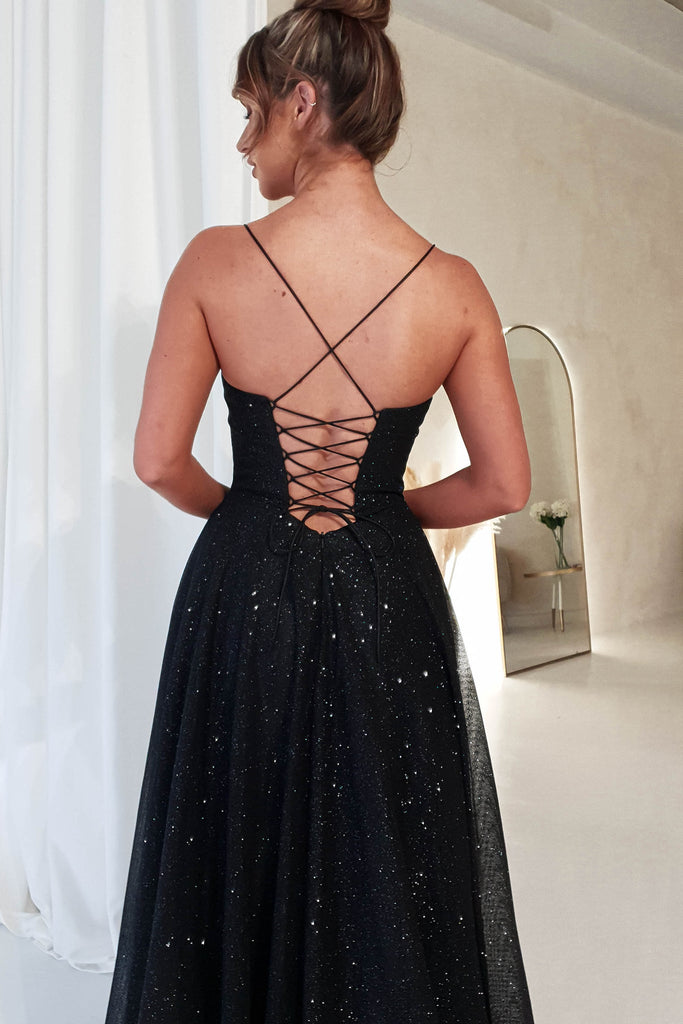 Glitter Maxi Ball Gown