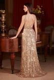 HALTER SEQUIN FITTED GOWN