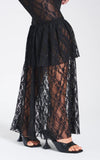 ROBE LONGUE EN DENTELLE NOIRE QUENNELL 