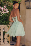 A LINE CHIFFON SCARF MINI DRESS