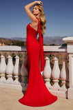 STRAPLESS CHIFFON FITTED DRAPED DRESS