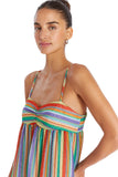 AMANDA UPRICHARD SIMA MAXI IN RAINBOW STRIPE DRESS