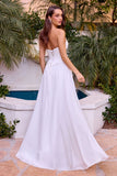 CORSET A LINE SCARF BRIDAL GOWN