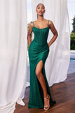 CORSET HOT STONE SATIN LINED GOWN