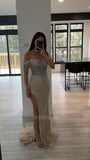 FULLY EMBELLISHED OFF SHOULDER GOWN