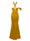 GOLD DUCHESS SATIN GOWN