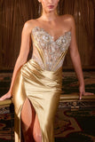 FITTED GOLD EMBELLISHED GOWN