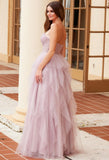 A LINE GLITTER TULLE DRESS