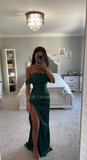 EMERALD SATIN GOWN