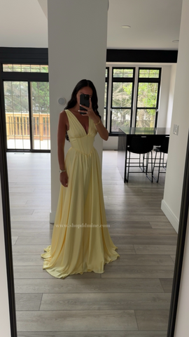 SATIN A LINE DRESS
