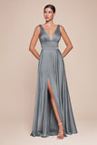 SATIN A LINE DRESS