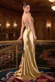 FITTED GOLD EMBELLISHED GOWN