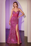 FITTED SEQUIN GOWN