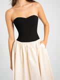 SANA SWEETHEART DROP WAIST MAXI DRESS