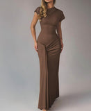 BODYCON RUCHED MAXI GOWN