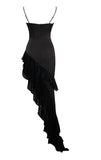 ZAHRA BLACK LACE SATIN CORSET DRESS