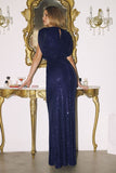 SEQUIN SHORT SLEEVE GOWN