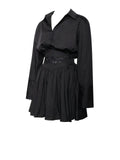 JAMILA BLACK SHIRT MINI DRESS