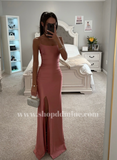 MERMAID LACE UP SATIN GOWN